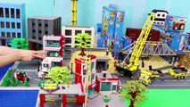 LEGO Escavadora, Carrinho de bombeiros, caminhão de lixo, Caminhões de lixo e carros Excavator Toys_2