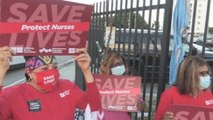 Enfermeras protestan en Miami por desprotección, carga laboral e injusticia