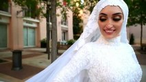 La explosión de Beirut interrumpe la sesión de fotos de una novia el día de su boda