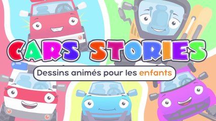 La Pelleteuse pirate et la voiture de police bricoleuse - Cars Stories Dessin animé pour les Enfants