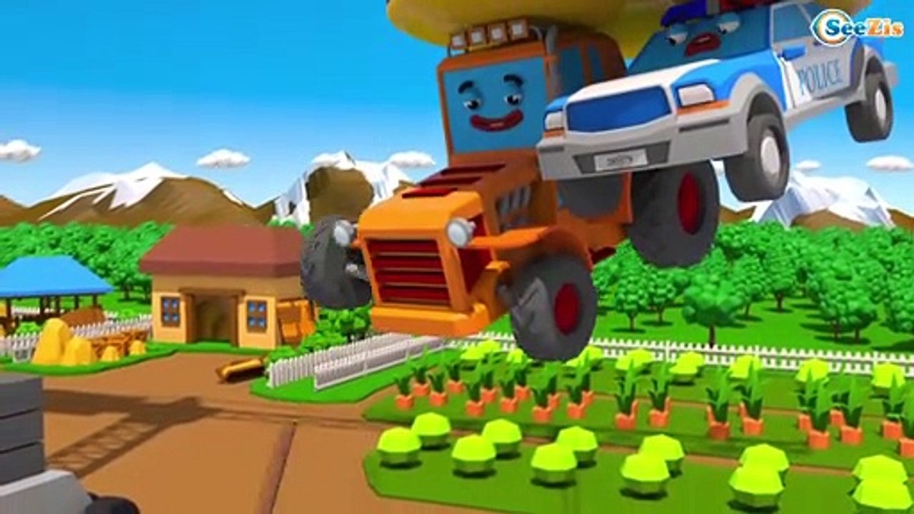 Pelleteuse et amis - Dessin animé pour enfants - Voler dans la ville - Le Petit Voitures et Camions