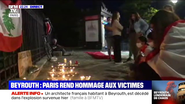 Paris: à Montmartre, l'hommage aux victimes des explosions de Beyrouth