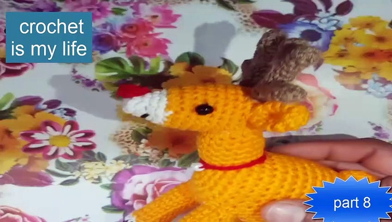 How To Make Crochet Amigurumi Deer (Part8) Tutorial English Free Pattern For Beginner's