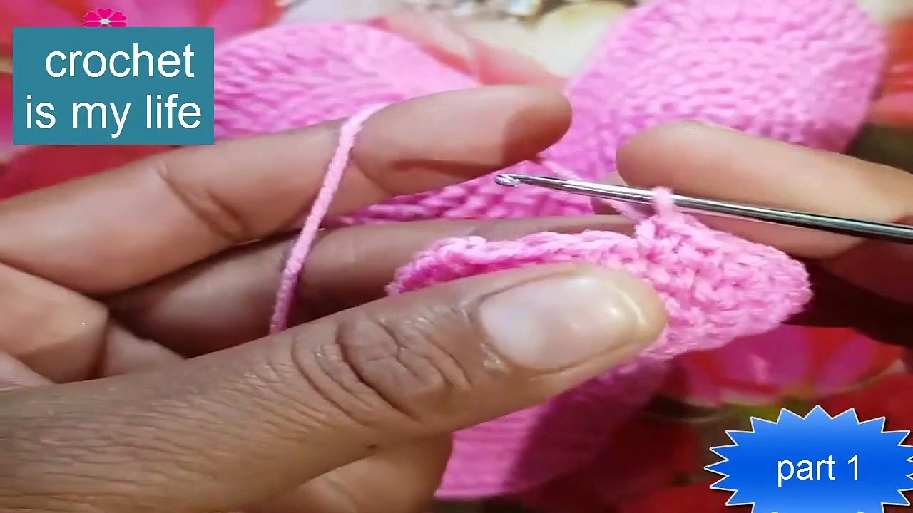 How To Make Crochet Amigurumi Rose flower( Part1) Tutorial English Free Pattern For Beginner's