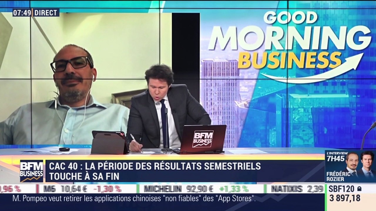 Frédéric Rozier (Mirabaud): La période des résultats semestriels des sociétés du Cac 40 touche à sa fin - 06/08