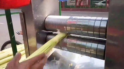 Amazing Taste Sugarcane Juice Tasty Street Food in Road Side|