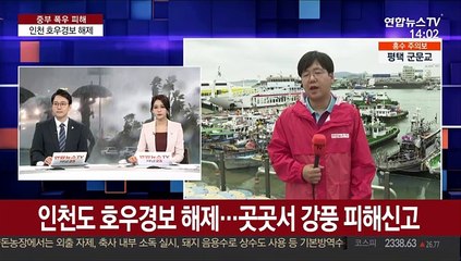 인천도 호우경보 해제…곳곳서 강풍 피해신고