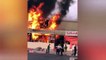 Fire in Ajman . (UAE) United Arab Emirates. August.5.2020