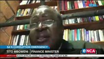 Finance Minister Tito Mboweni says thieves are at his door