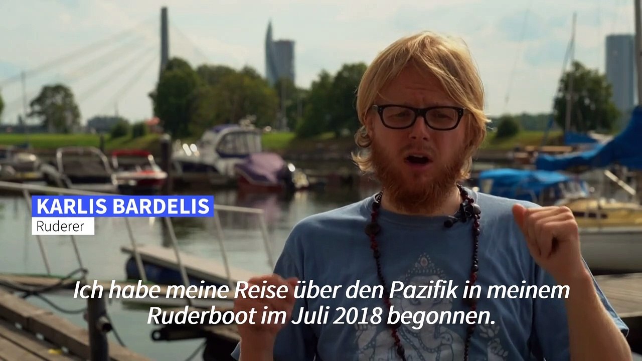 Lette rudert allein durch den Pazifik