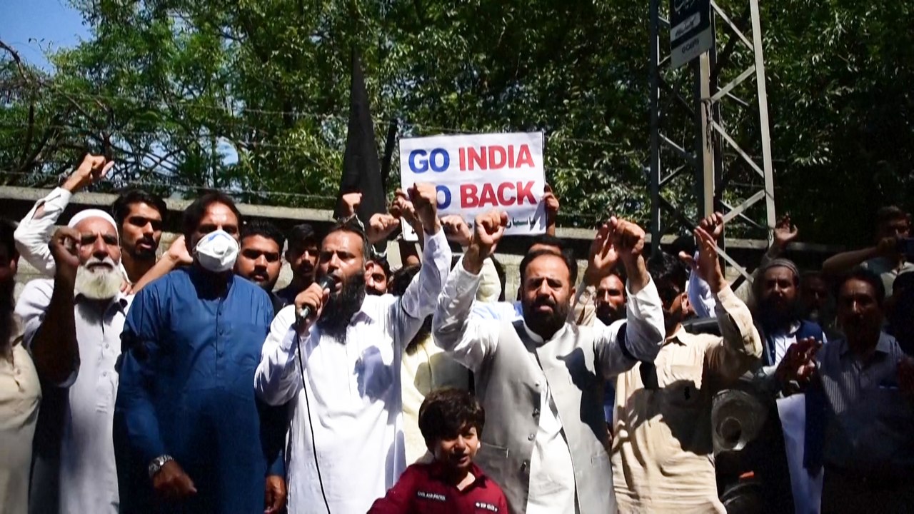 Anniversary of loss of special status for Indian-held Kashmir sparks protests on Pakistan side