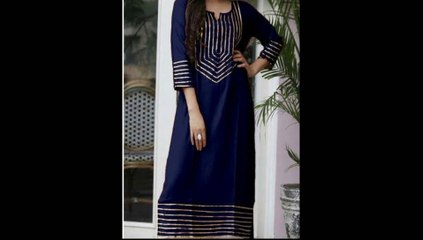 Latest Gotta patti work suits | stylish gotta lace work