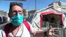 Dépistage: les marins-pompiers ont investi le Vieux-Port à Marseille