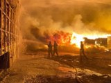 حريق ضخم في سوق الأعلاف بحفر الباطن بالسعودية والخسائر تتجاوز المليون ريال