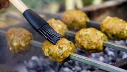 Bakra Eid Recipe -- Cheesy Mutton Gola Kabab Recipe -- Brunch Fusion