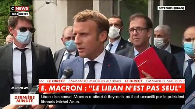 Emmanuel Macron : Parce que c'est le Liban, parce que c'est la France je me devais d'être là ! On ne vous lâchera pas et l'aide ira à la population