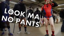 ‘No Pants Subway’ riders combat freezing temperatures