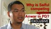 Why is Saiful competing against Anwar in PD?