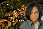 Taiwan president meets family members of train crash victims
