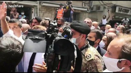 Protesters call for 'fall of the regime' as France's Macron visits Beirut in wake of deadly explosion