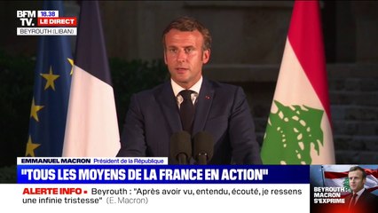 Emmanuel Macron: "Si le Liban se réveille aujourd'hui meurtri et épuisé, je sais qu'il se relèvera"