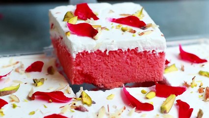 Easy Soft Rose Milk Cake - Eid Special Cake - Without Oven