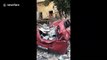 Beirut residents clean up streets and damaged homes after deadly explosion
