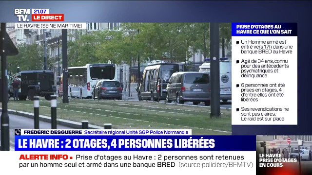 Prise d'otages au Havre: Il n'y a pas eu de coup de feu, les otages n'ont pas été maltraités (Unité SGP Police)
