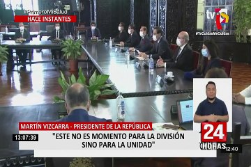 Martín Vizcarra: "No podemos perder tiempo con confrontaciones políticas y luchas de intereses"