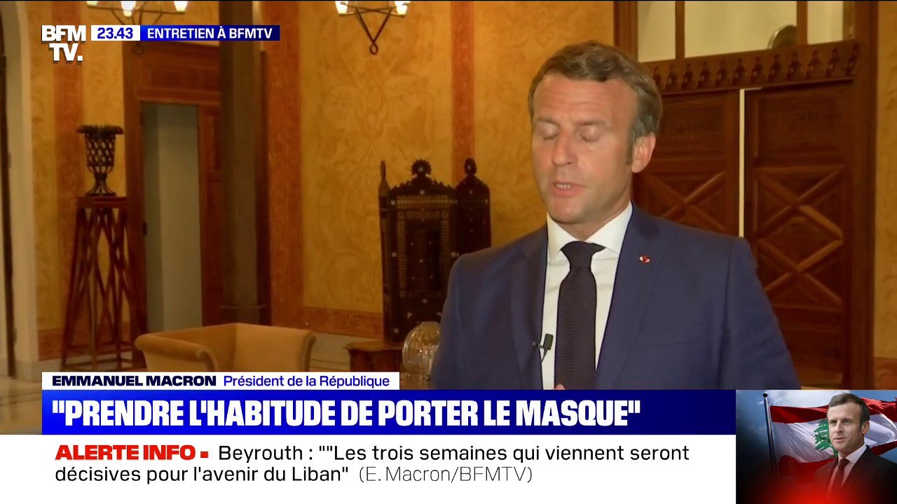 Covid-19: Emmanuel Macron annonce sur BFMTV la tenue d'un Conseil de défense "la semaine prochaine"