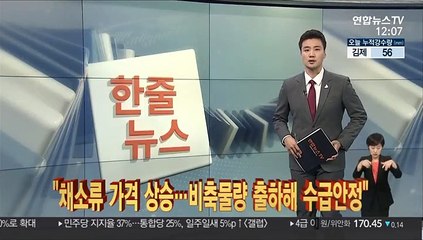 [한줄뉴스] "채소류 가격 상승…비축물량 출하해 수급안정" 外