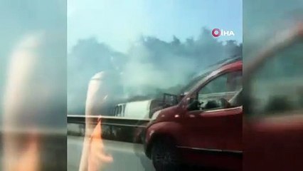 Bursa  İstanbul karayolunda korku dolu anlar