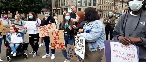 Protests in Glasgow after SQA Results