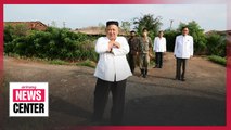 Kim Jong-un makes rare inspection at flood-damaged village