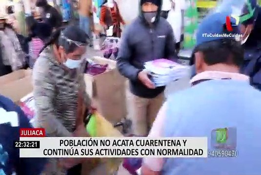 Juliaca: Población no acata cuarentena y continúa sus actividades con normalidad