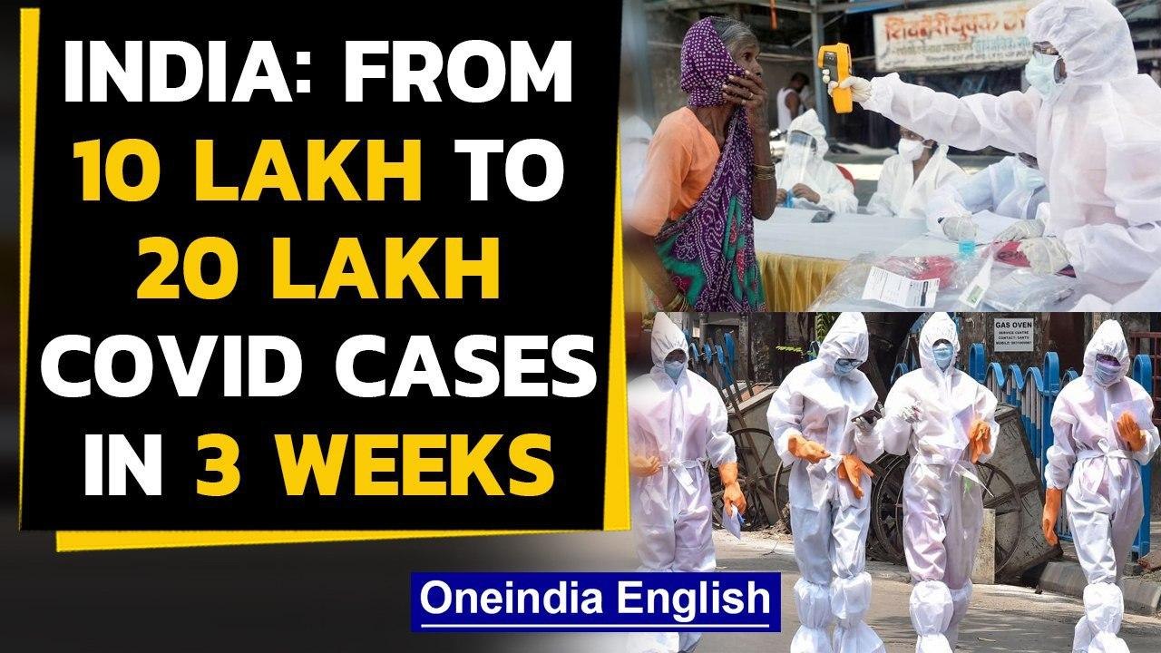 Coronavirus Cases in India cross 2 million  mark, over 62,000 Covid-19 cases in 24 hours | Oneindia
