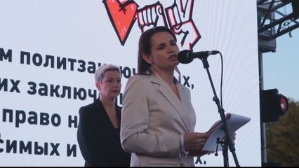 Thousands take part in banned opposition rally in Belarus