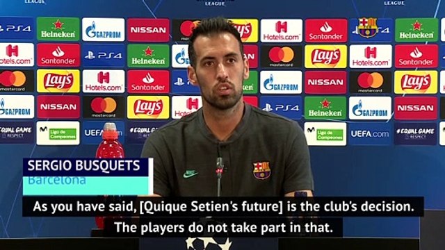 Setien's future not down to Barcelona players - Busquets