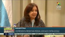 Argentina: Cristina Fernández demanda a Google por difamación
