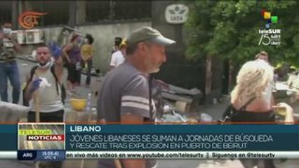 Jóvenes libaneses se suman a labores de búsqueda en Beirut