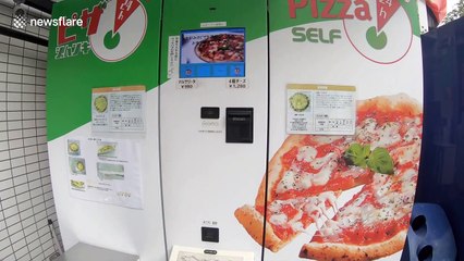 This vending machine in Japan sells hot pizza 24 hours a day
