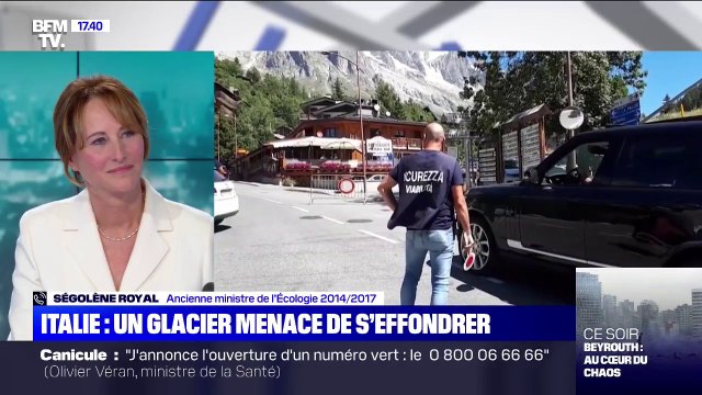 Italie: pour Ségolène Royal, ce glacier qui menace de s'effondrer nous rappelle que le réchauffement climatique s'accélère