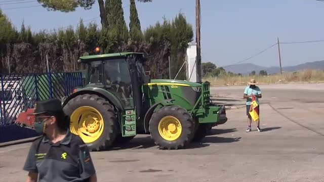 Tractorada de los olivareros en Jaén