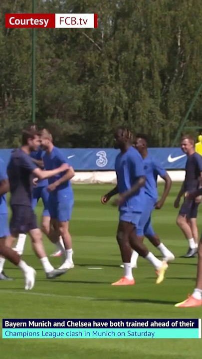 Bayern and Chelsea train ahead of Champions League showdown