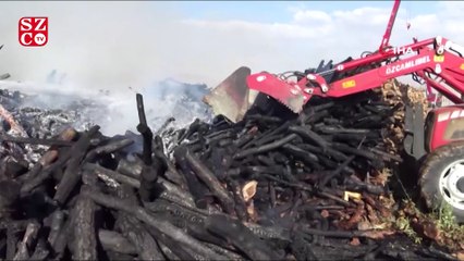 Video herunterladen: Yol kenarına atılan sigara izmariti 10 ton odunu küle çevirdi