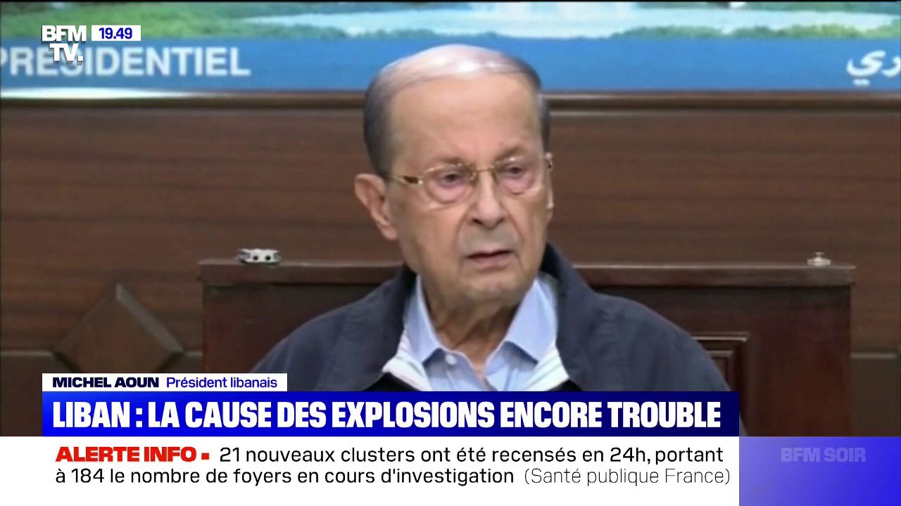 Trois jours après la double explosion de Beyrouth, le président libanais évoque "la négligence" ou "un missile ou une bombe"