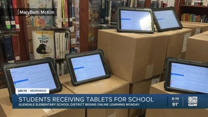 Glendale Elementary School Districts receiving tablets for online learning