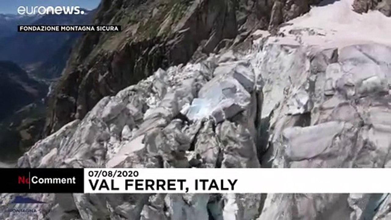 Mont Blanc: Gletschereis droht herunterzubrechen