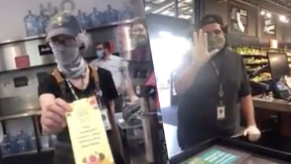 Man Yells at Employees for Enforcing Mask Policy