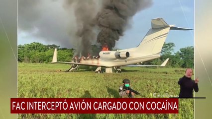 Jet volaba ilegalmente por el Caribe y aviones colombianos lo interceptaron